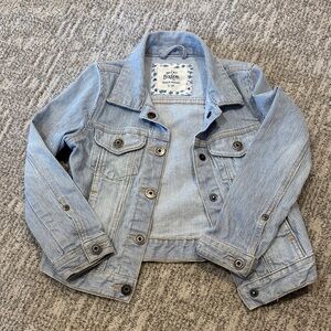 Boden Kids Light Blue Striped Jean Jacket